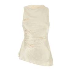 Alexander McQueen, Topp, Dam, S, Satin Kräm Topp