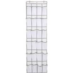 Tyg tofflor organisatör hållare hängande skor väggmonterad rumsdörr bakom garderobsfickor midjeband non-woven rack förvaring - Vit