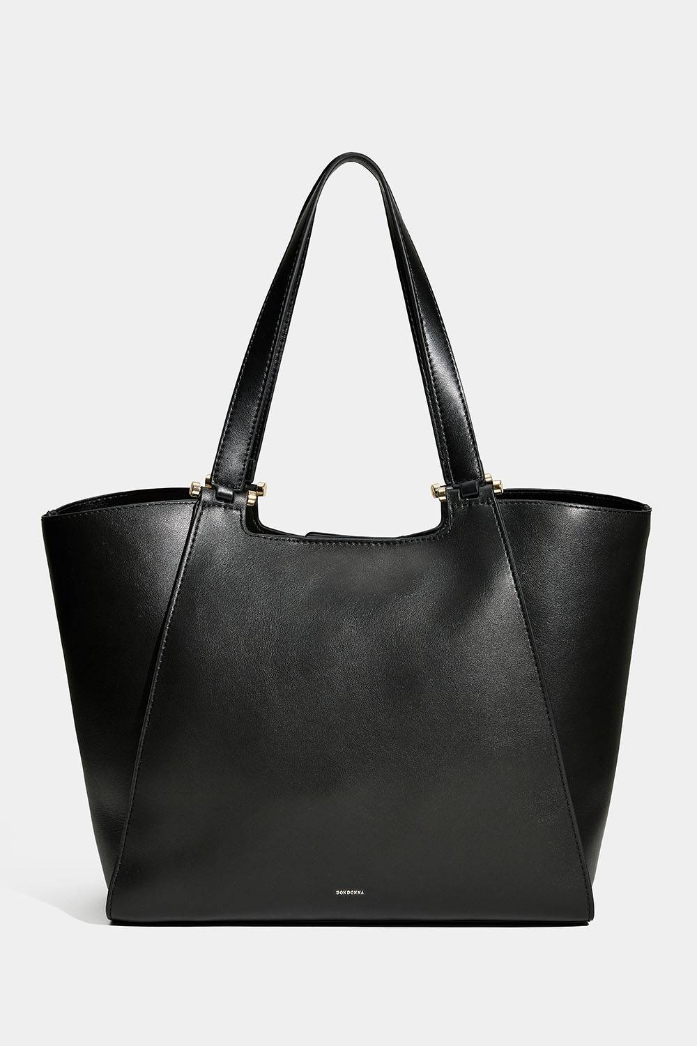 Svart tote med bag dubbel axelrem
