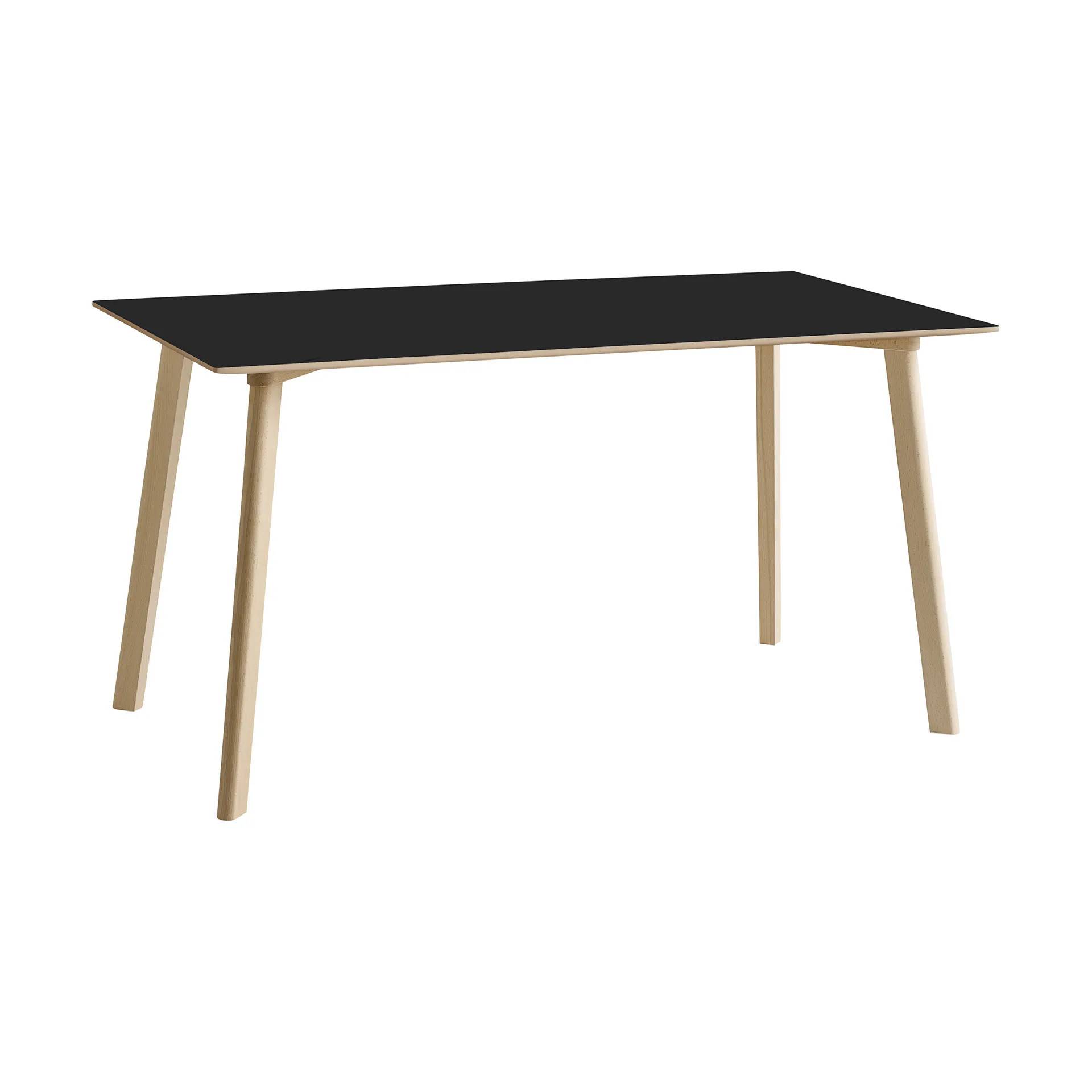 HAY CPH210 Deux 2.0 bord 75x140 cm Black laminate-untreated beech