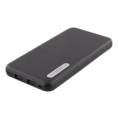 DELTACO Powerbank, portablet batteri, 10000mAh, 2,1A, 37Wh, svart