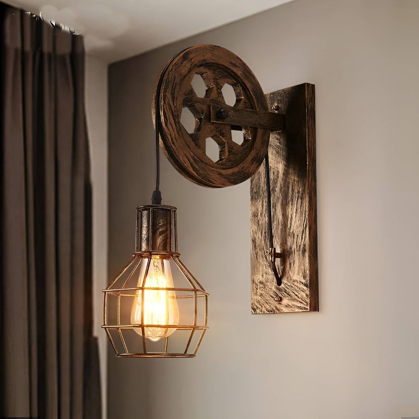 Luxe Vintage LED Vägglampa – Industriell Stilinredning från ShineGlow - Brons