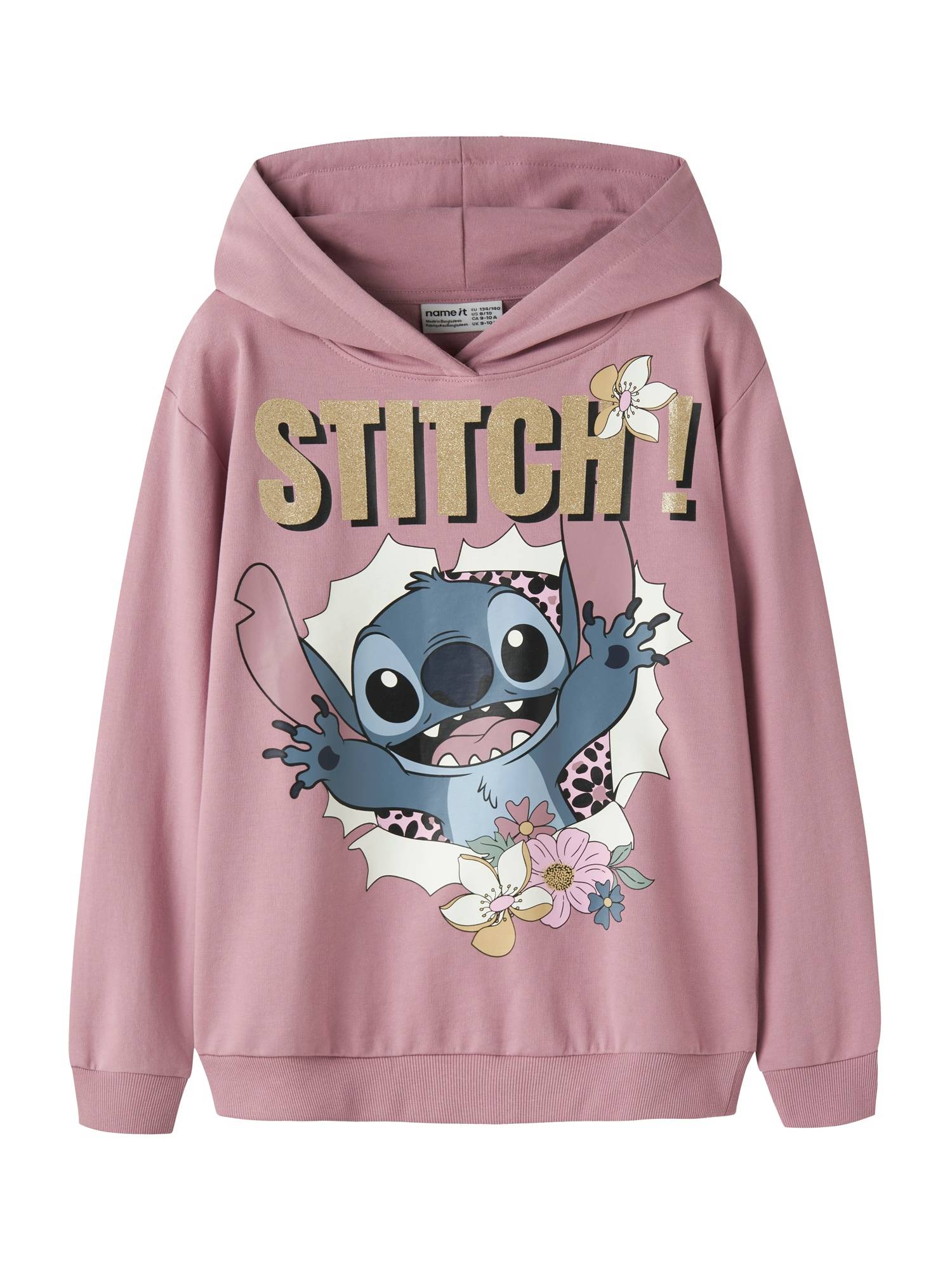 NAME IT Sweatshirt 'NKFJYNDA STITCH'  kit / navy / lilla / hvid