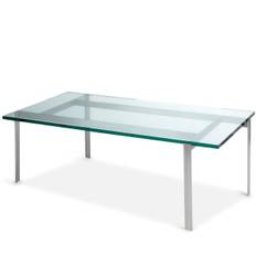 Mølballe Barcelona sofabord - 130x70cm. - Klar Glas - 50cm