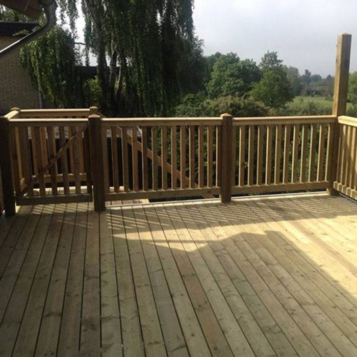 28x120 mm Trykimpr. Terrassebrædder glat/glat 330 cm - Wood Online.