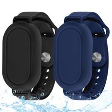 Ainiv 2 st armband för Samsung Galaxy SmartTag 2, vattentät silikon armbandshållare, full täckande design, kompatibel med Samsung Smart Tag 2, för barn, äldre
