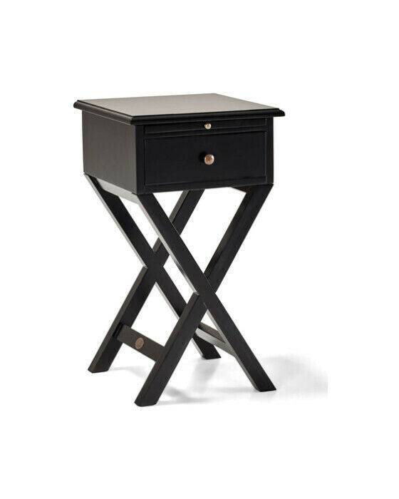 Newport Bretagne sidobord modern black (B: 37 x H: 65 x D: 37 cm)
