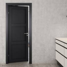 Sort Massiv Kvadrat 3 dør M9x20,5 med skjulte hængsler - Safco Doors