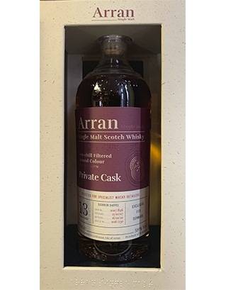 The Arran Single Malt Scotch Whisky Cask#846, 59%