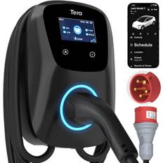 Oplader til elbil Type 2 Vægmontering - Tera W01 EV Charger med app - 11-22kW (7 meter kabel) - Hurtig levering