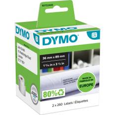 6 stk DYMO LW LABEL PAPIR 36X89MM