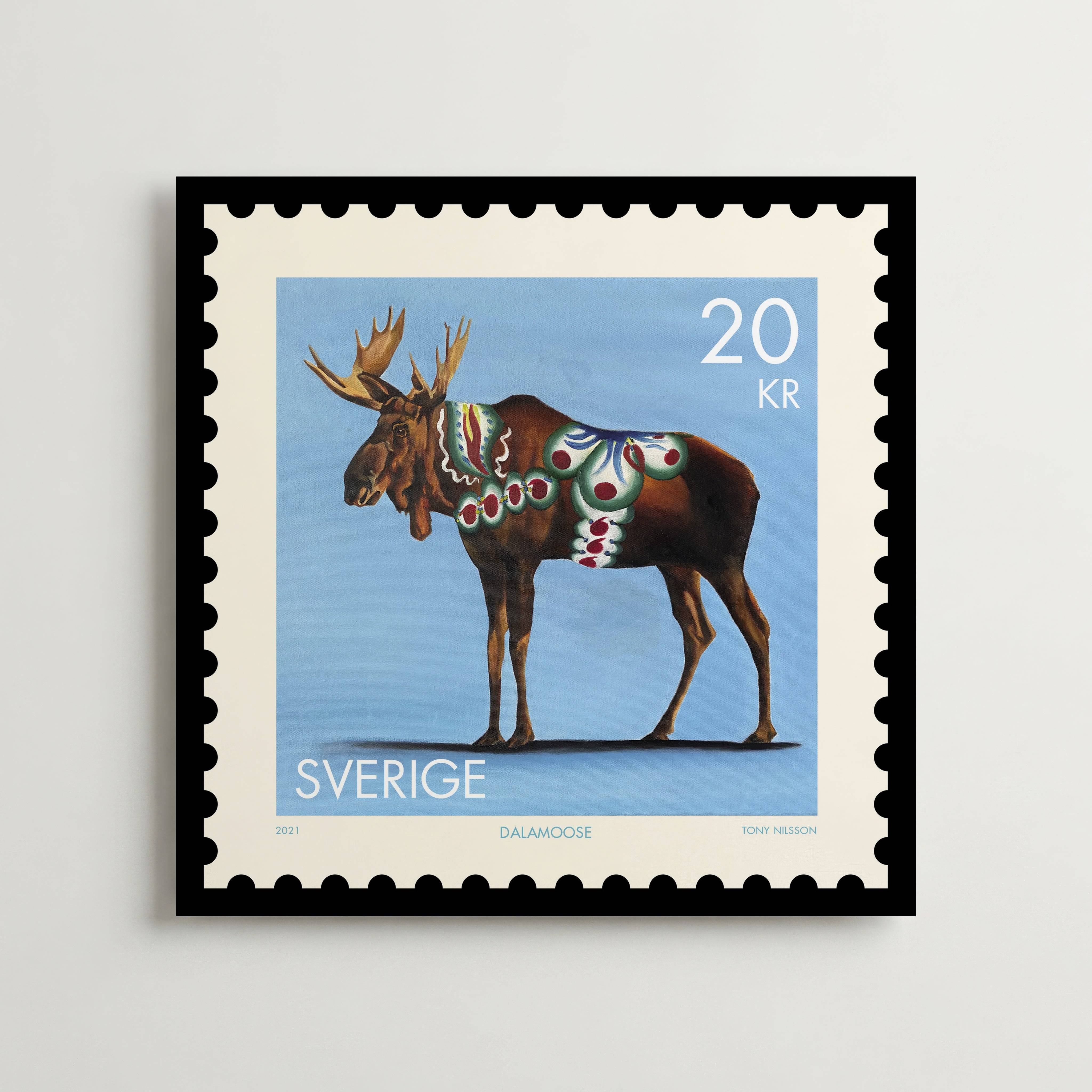 Dalamoose Tony Nilsson - Fine Art Poster 70x70 cm