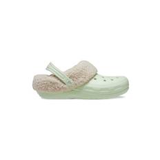 Crocs Kids - träskor med foder i konstpäls - barn - fuskpäls/Croslite™/Croslite™/Croslite™ - 25 - Grön