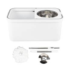 Spin Mop Bucket with Wringer Set 360 Degree Spin Mop Bucket Floor Cleaning System with Microfiber