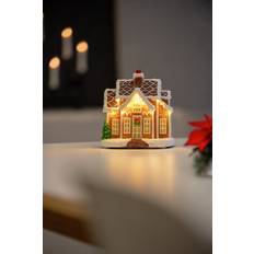 Juldekor Pepparkakshus 9 LED Konstmide