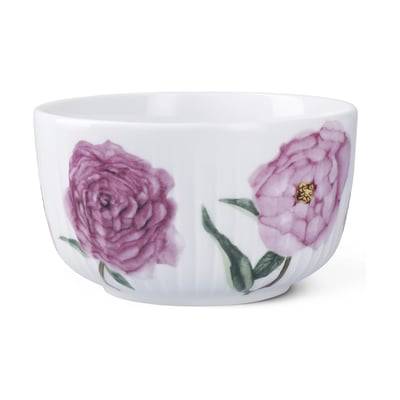 Kähler Hammershøi Sommer Skål - Ø 12 cm - Porcelæn - Pæoner