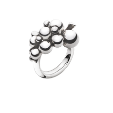 MOONLIGHT GRAPES ring, lille (str. 46), Georg Jensen, Oxideret sterlingsølv