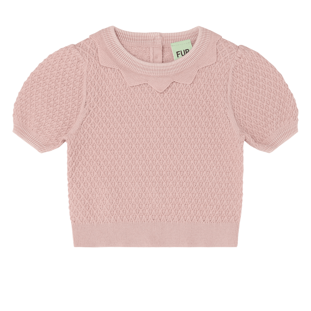 FUB Baby Waffle Tee Pale Rose Pale Rose-86 cm Lyserød 86 cm Piger