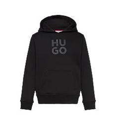 HUGO KIDS Hooded Sweatshirt |Svart |176