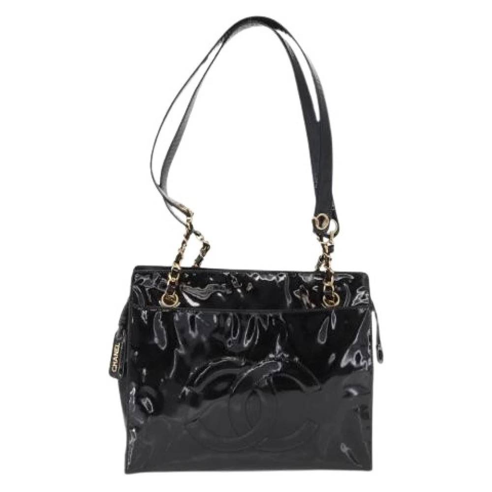 Chanel Vintage Pre-owned Vintage Læder Skuldertaske - Vintage - Dame - Sort - ONE SIZE - Uld