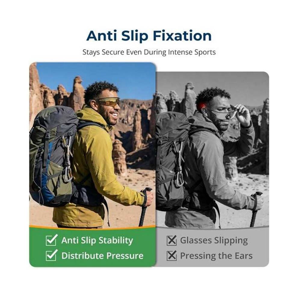 Eyeglass Ear Grip for Meta Vanguard AISmart Glasses Accessories Anti-Slip Silicone Eye Glasses Ear Grippers