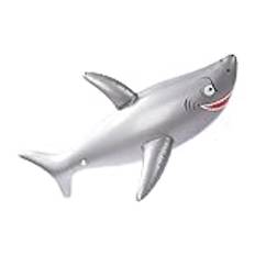 Uppblåsbar Shark Pool Float, Uppblåsbar Shark Toy | Shark Pool Float Toy - Stor spränghajpool och stranduppblåsningsleksak, hajfestdekorationer, roliga realistiska pooltillbehör för vuxna barn