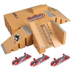 Tech Finger Skateboard Kit Finger Bike Bmx Mini To-Hjulet Scooter Board Skate Fingers Sport Træning Rekvisitter Ramper Skate Park Legetøj Pop [DB] C-A 40 x 30 x 12 cm