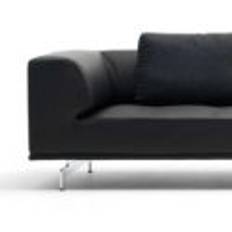 Fredericia Furniture 450 Delphi 4 Pers. Sofa L: 360 cm - Sort Cava Læder/Aluminium