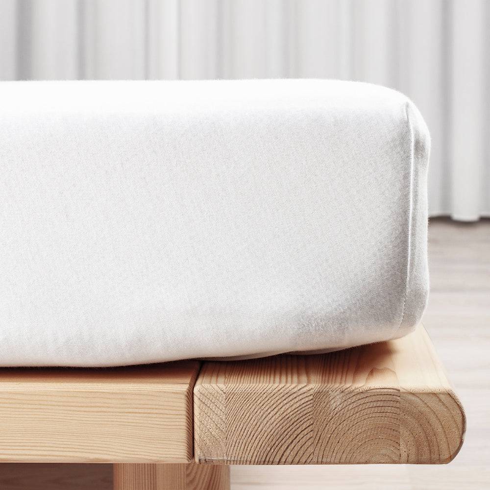 Jersey boxlagen – økologisk - Hvid / 180x200x35