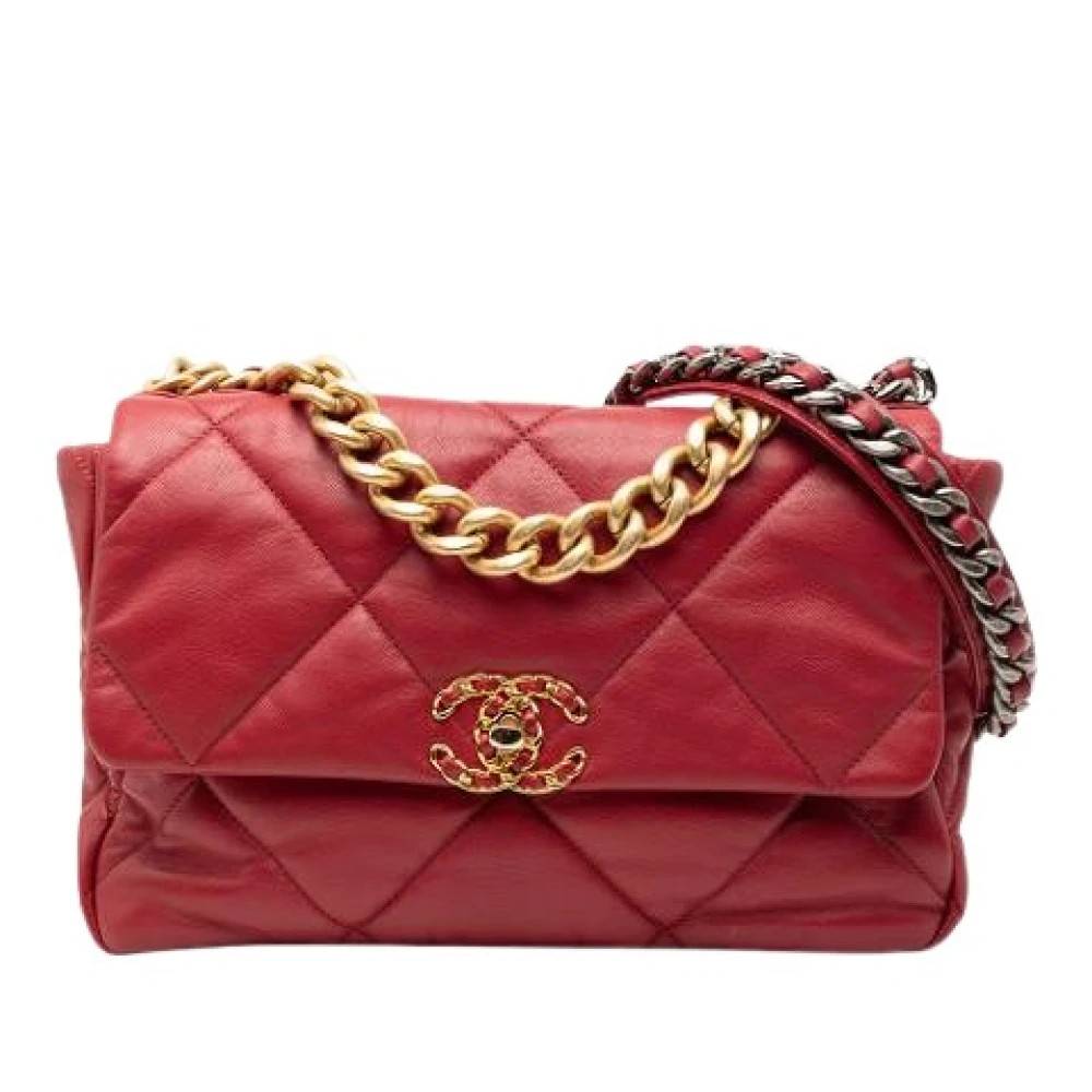 Chanel Vintage Pre-owned Vintage Cross Body Taske - Vintage - Dame - Rød - ONE SIZE - Læder