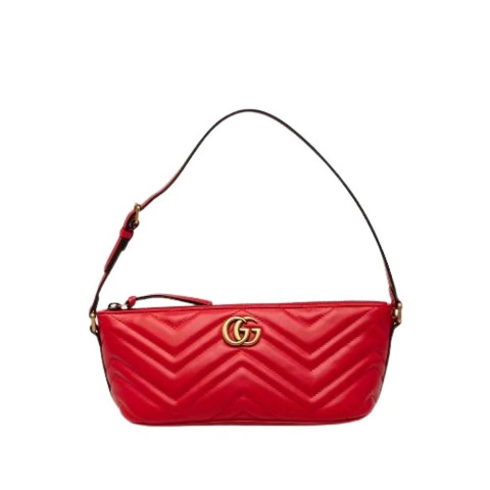 Gucci Vintage Pre-owned Vintage Quilted Shoulder Bag - Vintage - Dame - Rød - ONE SIZE - Uld