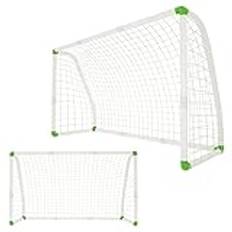 XMTECH Fotbollsmål fotbollsmål barn fotboll grind stadion med nät PVC, fotbollsmål barn, 245 x 90 x 155 cm, perfekt för trädgård, park, gräsmatta, strand eller hall