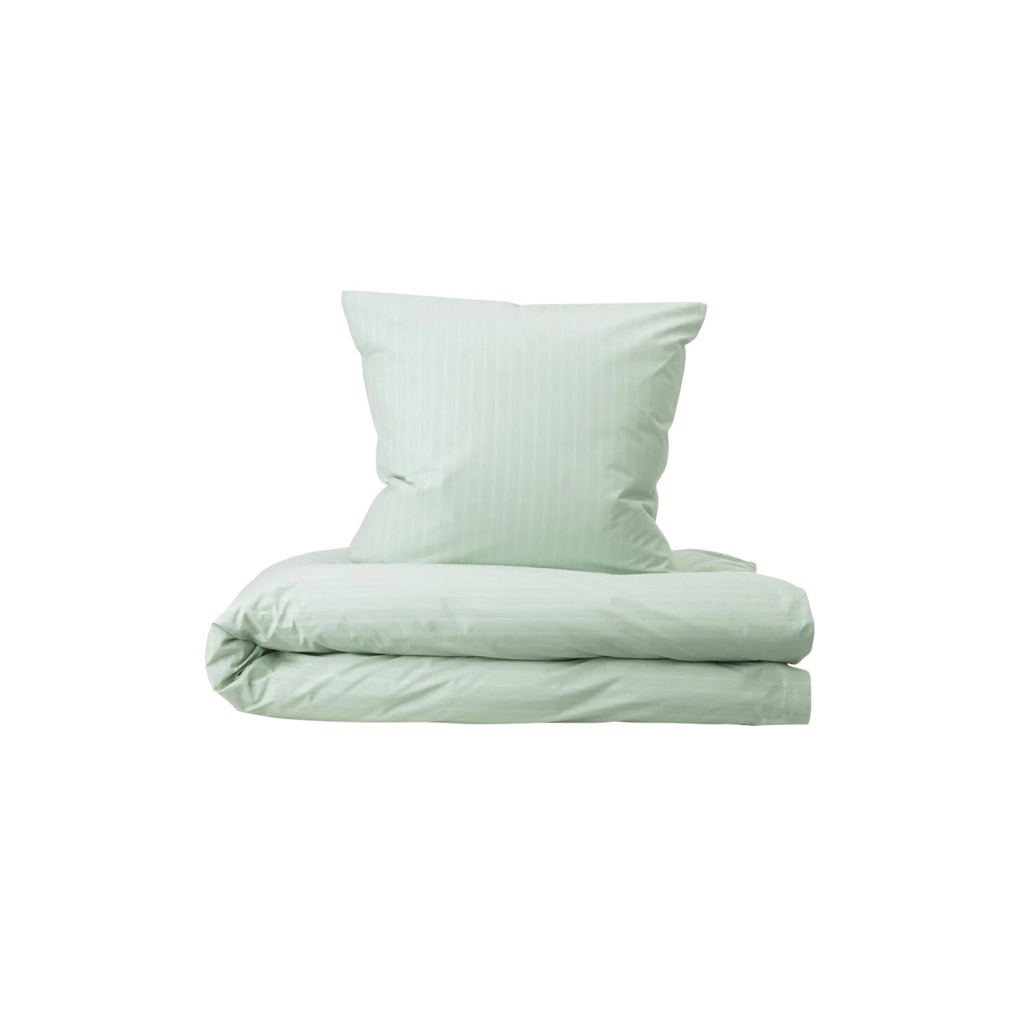SUPIMA PINSTRIPE Sengetøj, Glass Green.