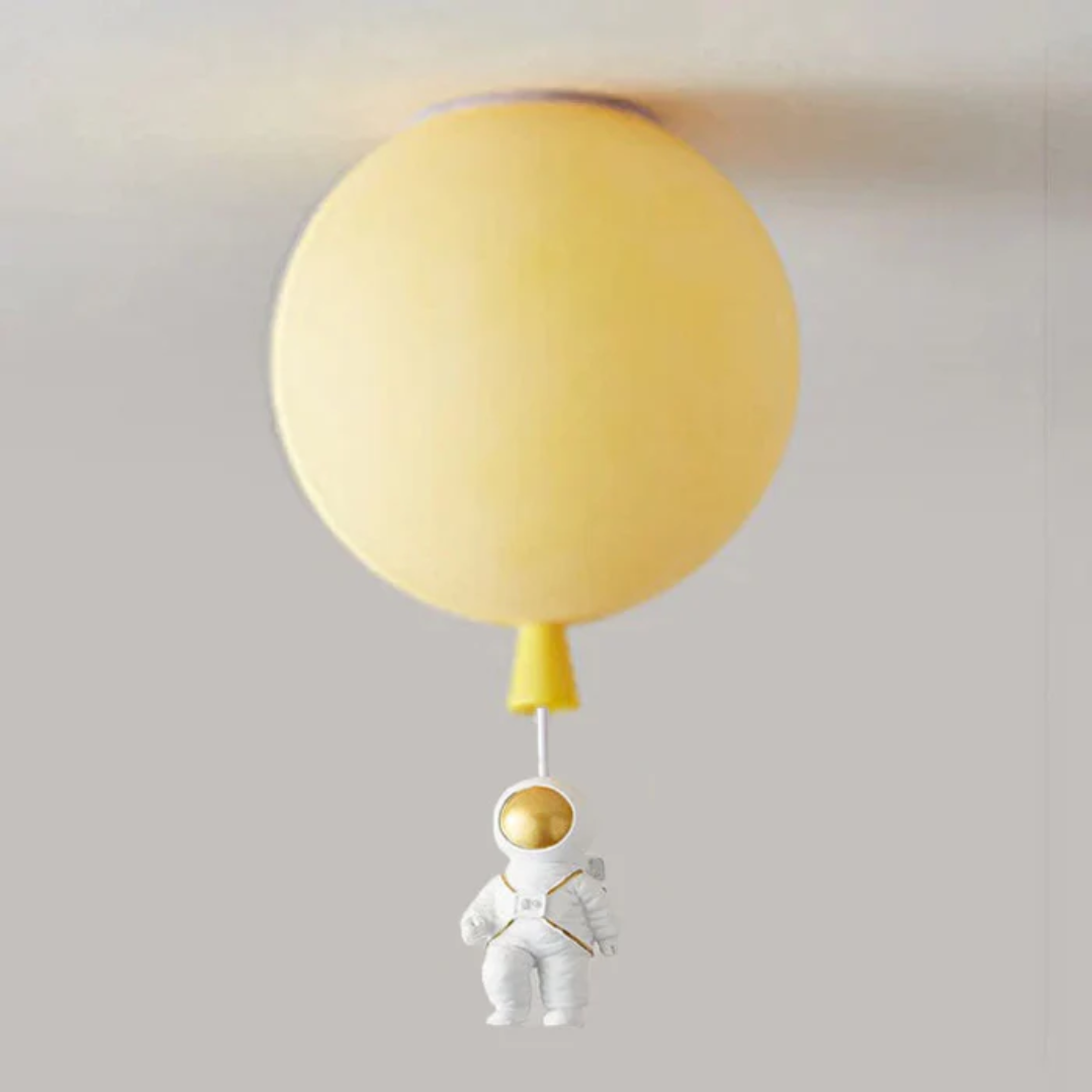 CosmoGlow - Lekfull LED Taklampa för Barnrum - Gul / B / 30 cm