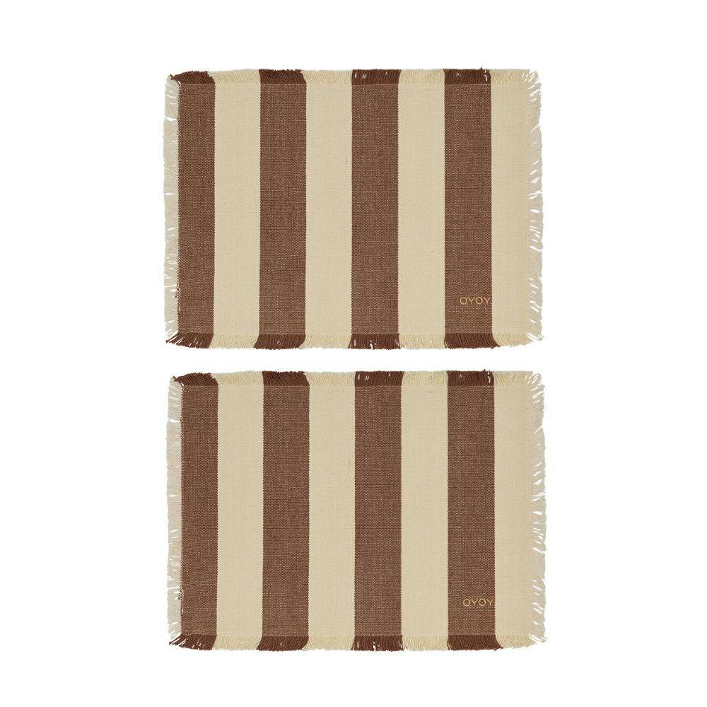 OYOY Toppu Placemat Bordstablett (2 st) Brown