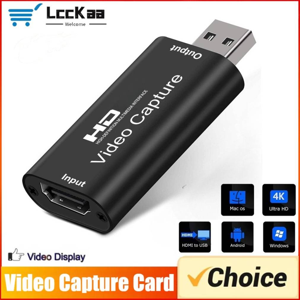 HDMI-compatible To USB Video Capture Card 1080P USB 2.0 Game Grabber Box for PS4 DVD Camera PC Recording Video Live Streaming