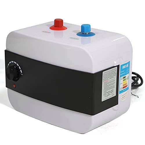 Varmvattenberedare 6 liter elektrisk varmvattenberedare, underbord, panna, tryckbeständig, vattenpanna, 1 500 W, varmvattenberedare, övre bänkspanna för kök, badrum, hotell och restauranger, vit