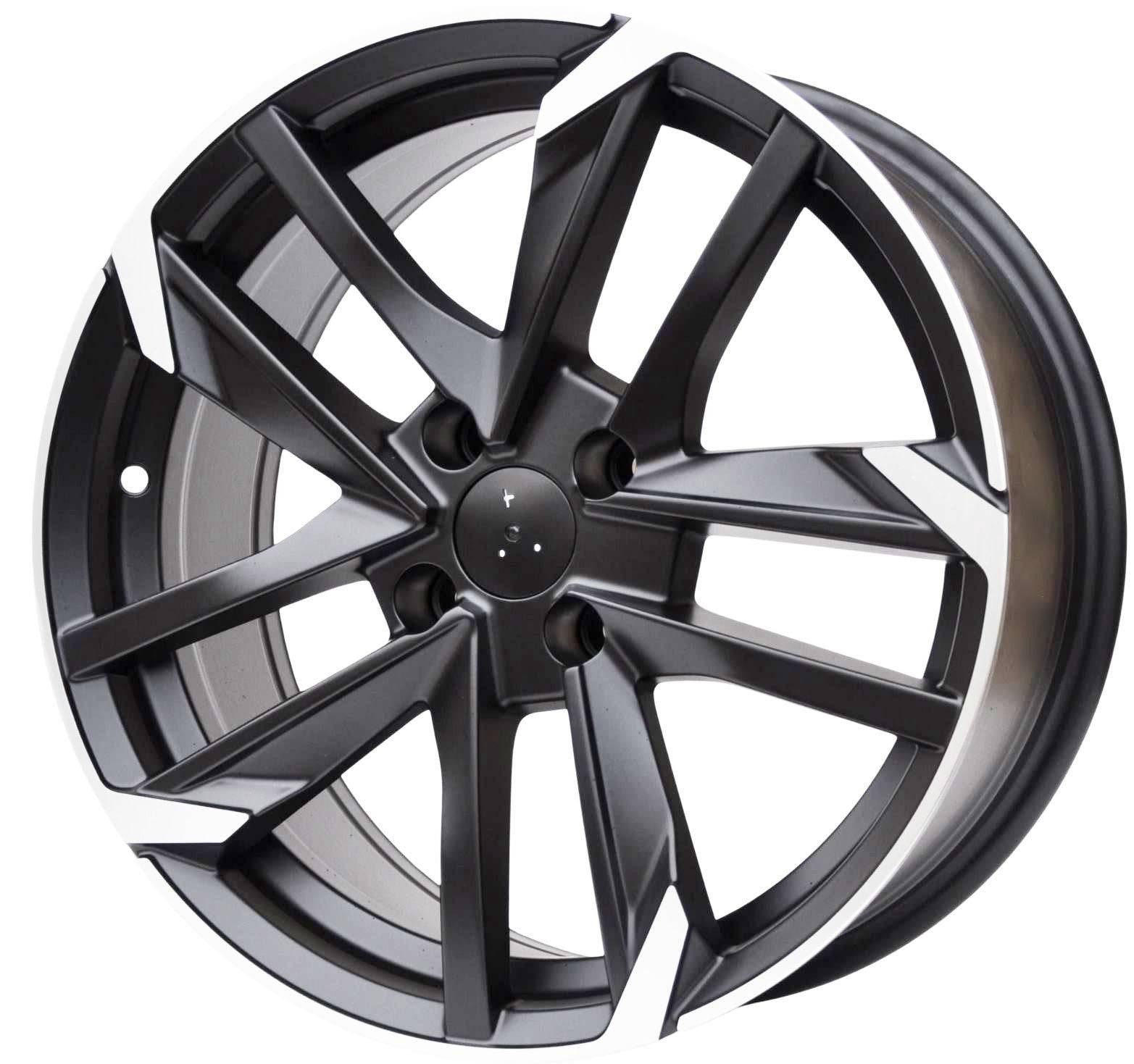 PDW 170/5788 Alufælge 16" 7J 4x108 ET25 – Poleret/sort (sæt á 4)