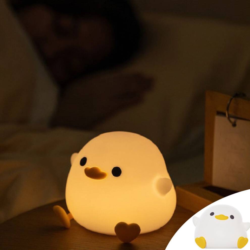 Ducks Nattlampa LED Lysande Nattlampa Lysande Nattlampa Kiselgellampa För Sängbelysning Läslampa Lämplig Sovrumsdekoration