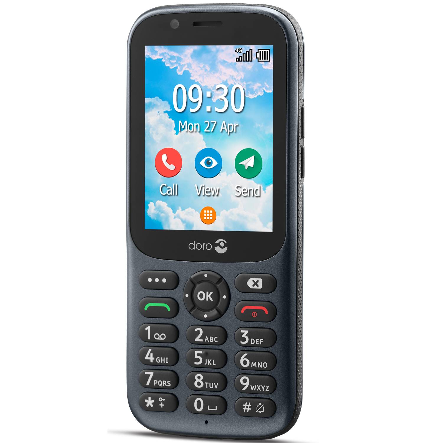 Doro Mobiltelefon 4G 731X Grafitgrå.