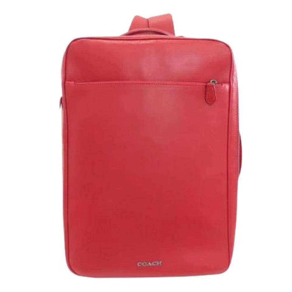 Coach Pre-owned Pre-owned Læder Rygsæk - Vintage - Herre - Rød - ONE SIZE - Læder