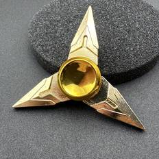 TEMU 1pc Premium Alloy Fidget Spinner, Golden Fingertip Gyroscope, And Boredom - Portable, Durable, And Easy-to-carry Hand Spinner Toy, Office, And Leisure, For Birthday, Christmas, Halloween Gift.