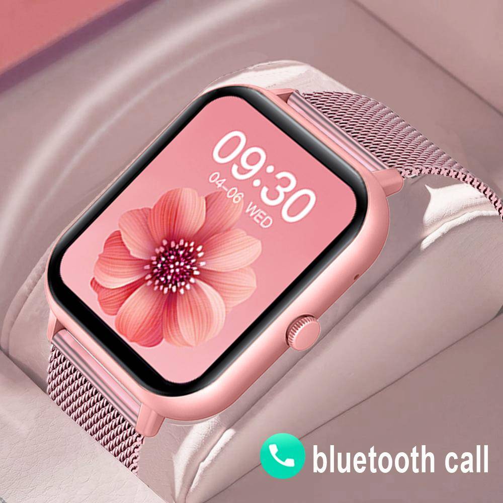Zodvboz Call Smart Watch Dam Custom Dial Smartwatch För Android IOS Vattentät Bluetooth Musikklockor Touch Armband Clock silver