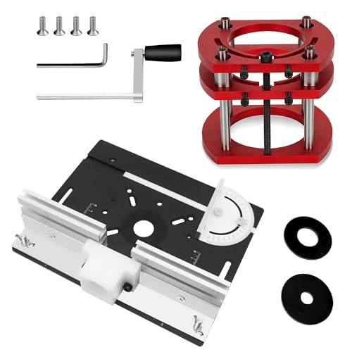 Fräsbord för överfräs-inläggsplattorset, överfräsbord och bordsfräsmaskin, router-bord, planfräsningsanordning, bordsfräs för spår-/tappskärning och fasning