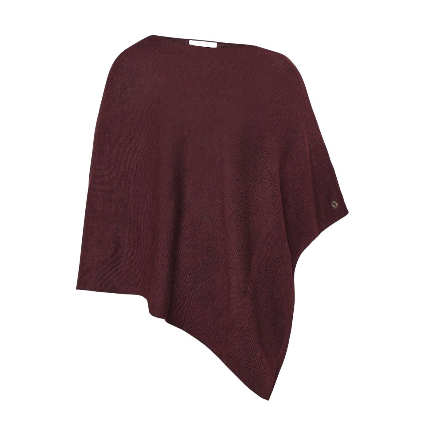 Claire Women Poncho Paige Wine Melange.