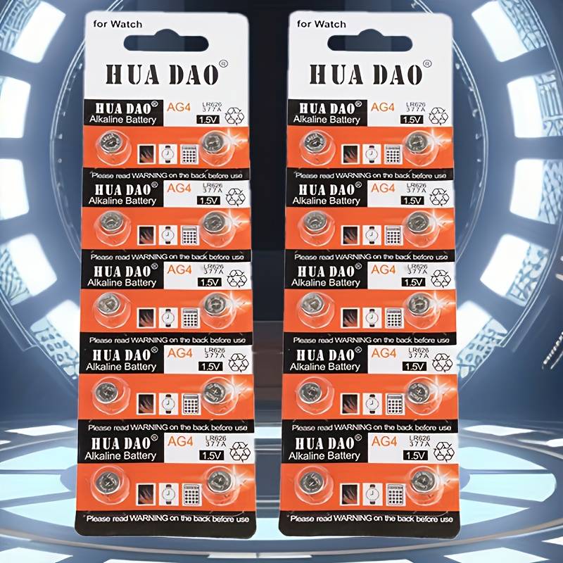 TEMU Ag4 Button Battery, Watch Battery 377 Alkaline Lr626sw Small Electronic 177 Button Battery, 10pcs/20pcs Pack