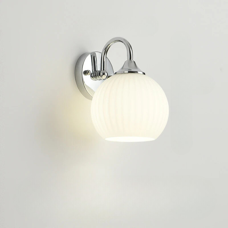 ModernWall - Skandinavisk LED Vägglampa med Glas - Chrome Streck / Varmvit (2700-3500K)