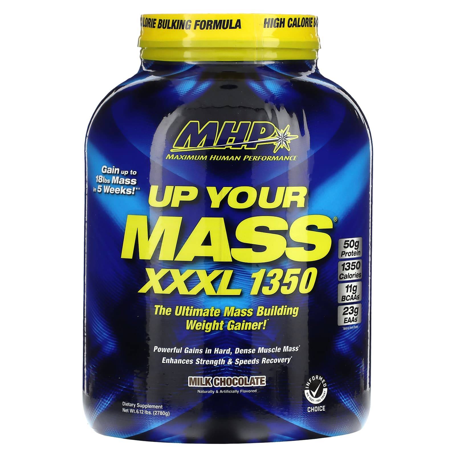 Up Your Mass, Xxxl 1350, Milk Chocolate, 2,780G(6.12Lbs)