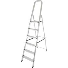 Stege 6 steg, aluminium, höjd 128 cm