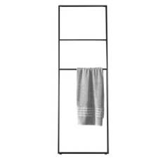 Burgbad Handtuchhalter / Handtuchleiter - 60 cm, 2 Sprossen, 2 Haken, zum Anlehnen an die Wand